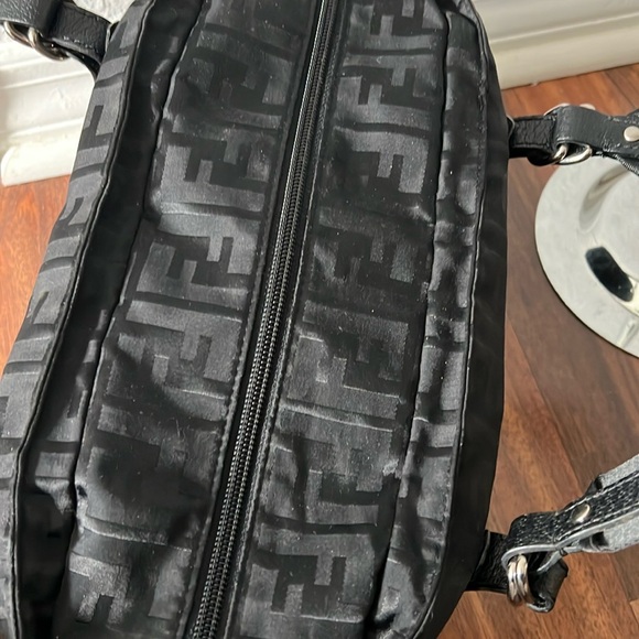 1645 Fendi Black Monogram Tote nylon Bag - Picture 5 of 10